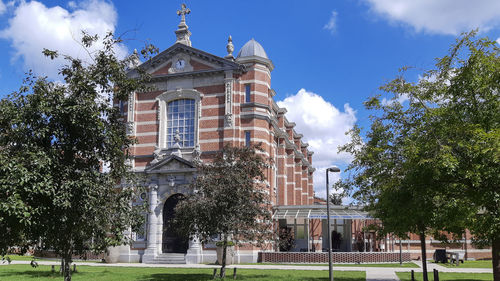 Low angle view of historical building against sky