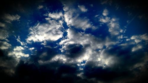 Low angle view of cloudy sky