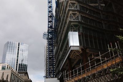 Low angle view of buildings against sky