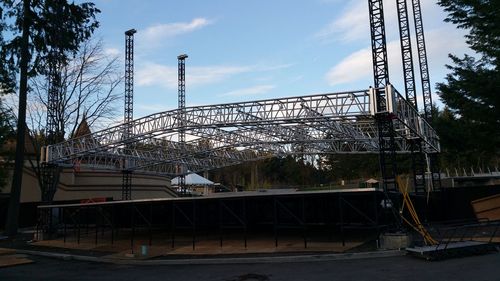 Low angle view of built structure against the sky