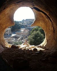 Low angle view of old ruins