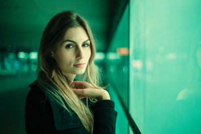 Portrait of beautiful young woman