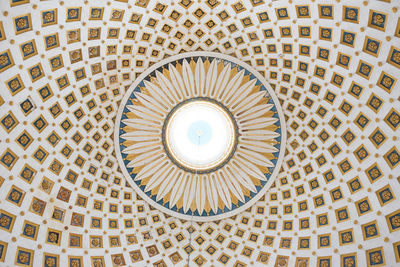 Low angle view of ceiling of cathedral