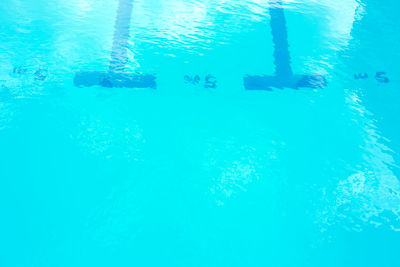 Full frame shot of turquoise swimming pool