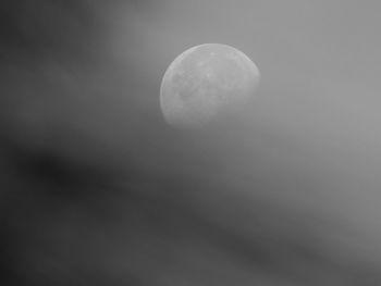 Low angle view of moon in sky