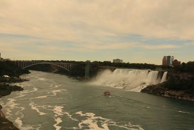 Scenic view of river against sky