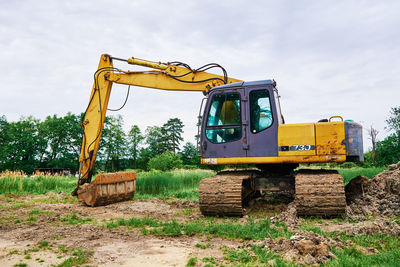 Excavator on construction site