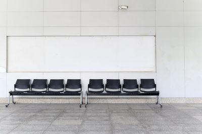 Public chairs in station train