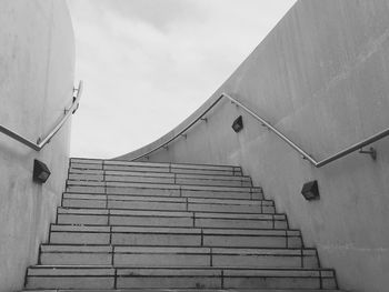 Low angle view of stairs against building