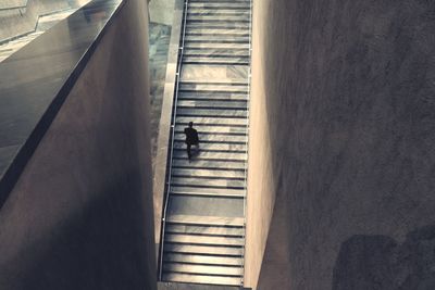 High angle view of staircase