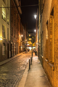 Illuminated city at night