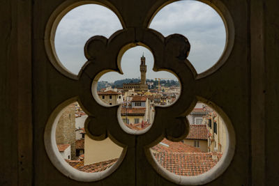 Close-up of clock tower against sky