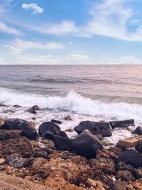 Scenic view of sea against sky