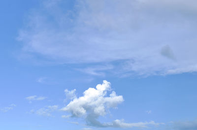 Low angle view of clouds in sky