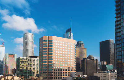 Low angle view of buildings against sky