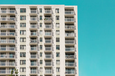 Low angle view of building against clear sky