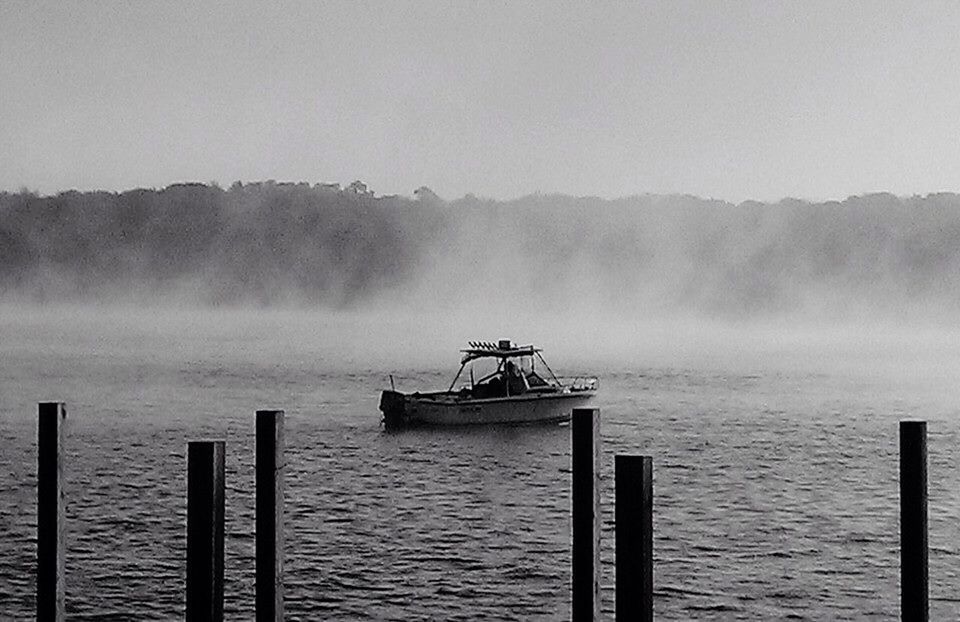 VIEW OF SEA IN FOGGY WEATHER