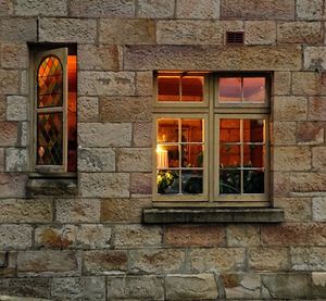 Built structure with windows