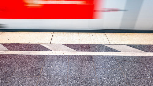 Zebra crossing on road