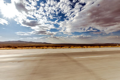 Scenic view of desert against sky