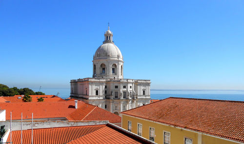 National pantheon lisbon viewed over rooftops