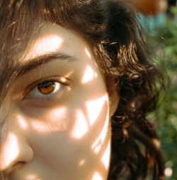 Close-up portrait of young woman