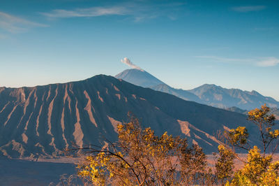 Scenic view of mountain against sky