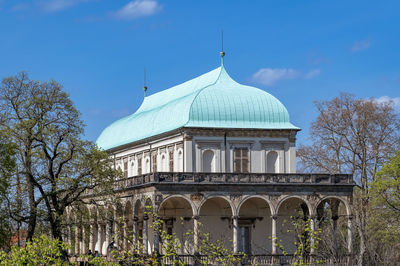  renaissance building in the royal garden of prague castle complex - queen anne's summer palace
