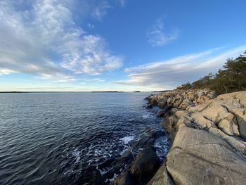 Scenic view of sea against sky