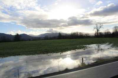 Scenic view of landscape against sky