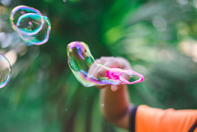 Close-up of bubbles in bubble