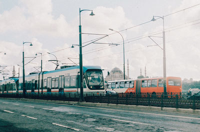 Train on road