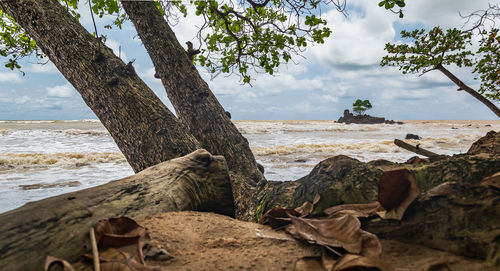 Scenic view of sea against sky