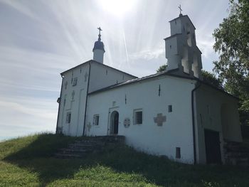 Low angle view of building against sky