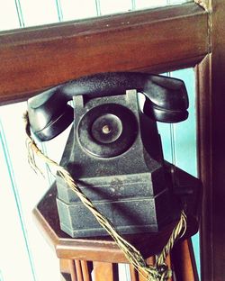 Close-up of old machine part