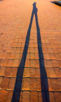 Shadow of man on wall