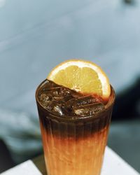 Close-up of drink on table