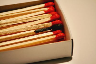 Close-up of matchsticks