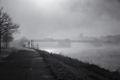 Scenic view of bridge over river