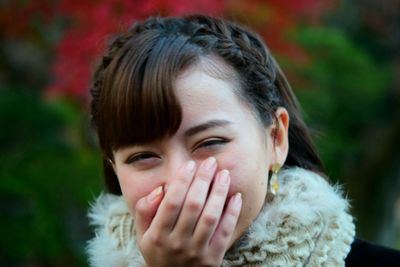 Close-up portrait of young woman　japanese sexygirl 