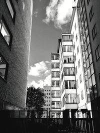 Low angle view of buildings against sky
