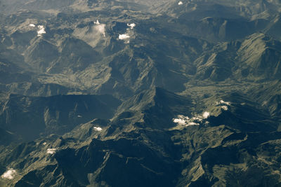 Aerial view of dramatic landscape