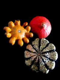 Close-up of poppy against black background