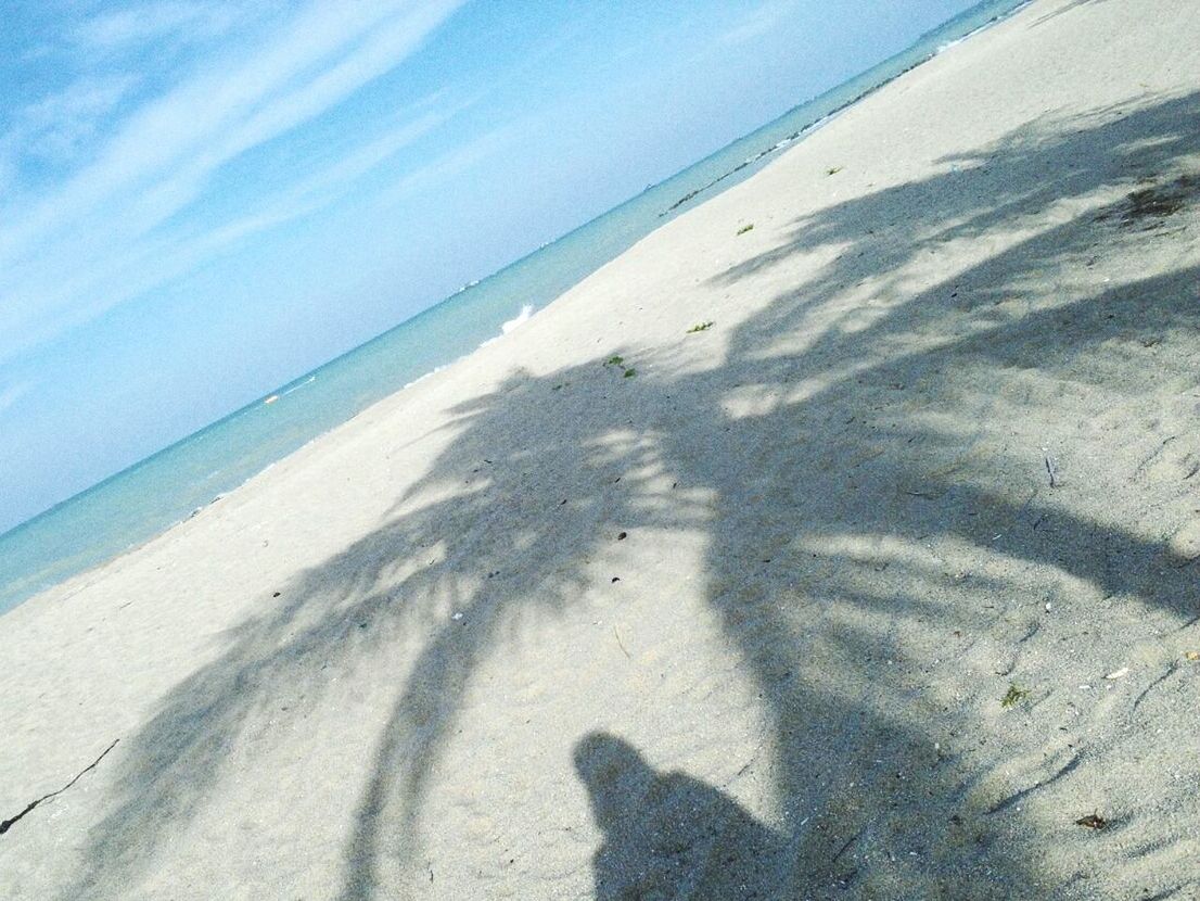 shadow, beach, sand, sunlight, nature, day, high angle view, outdoors, sea, beauty in nature, tranquility, no people, tranquil scene, vacations, scenics, landscape, water, sky