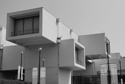 Low angle view of building against clear sky