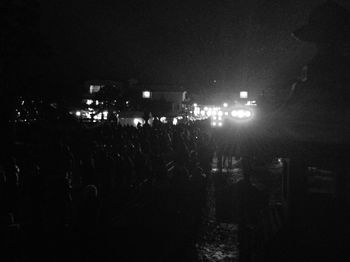 Illuminated city at night