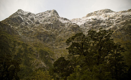 Scenic view of mountain range against sky