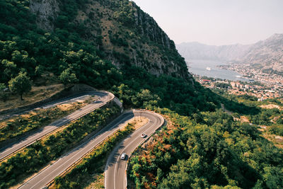 High angle view of landscape against sky