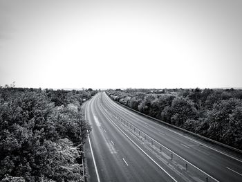 Highway against clear sky