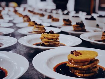 Close-up of dessert on table